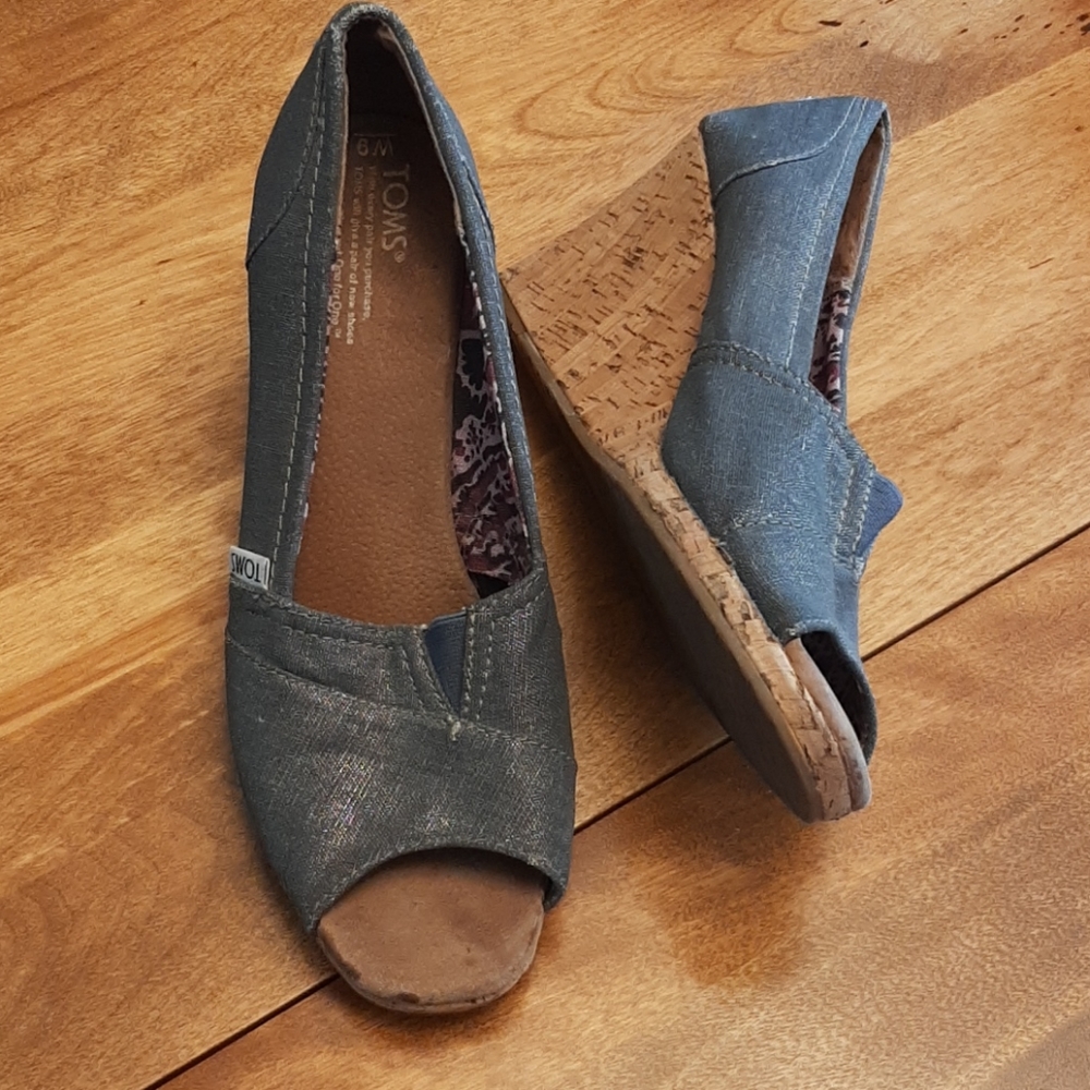 Toms Wedges open toe